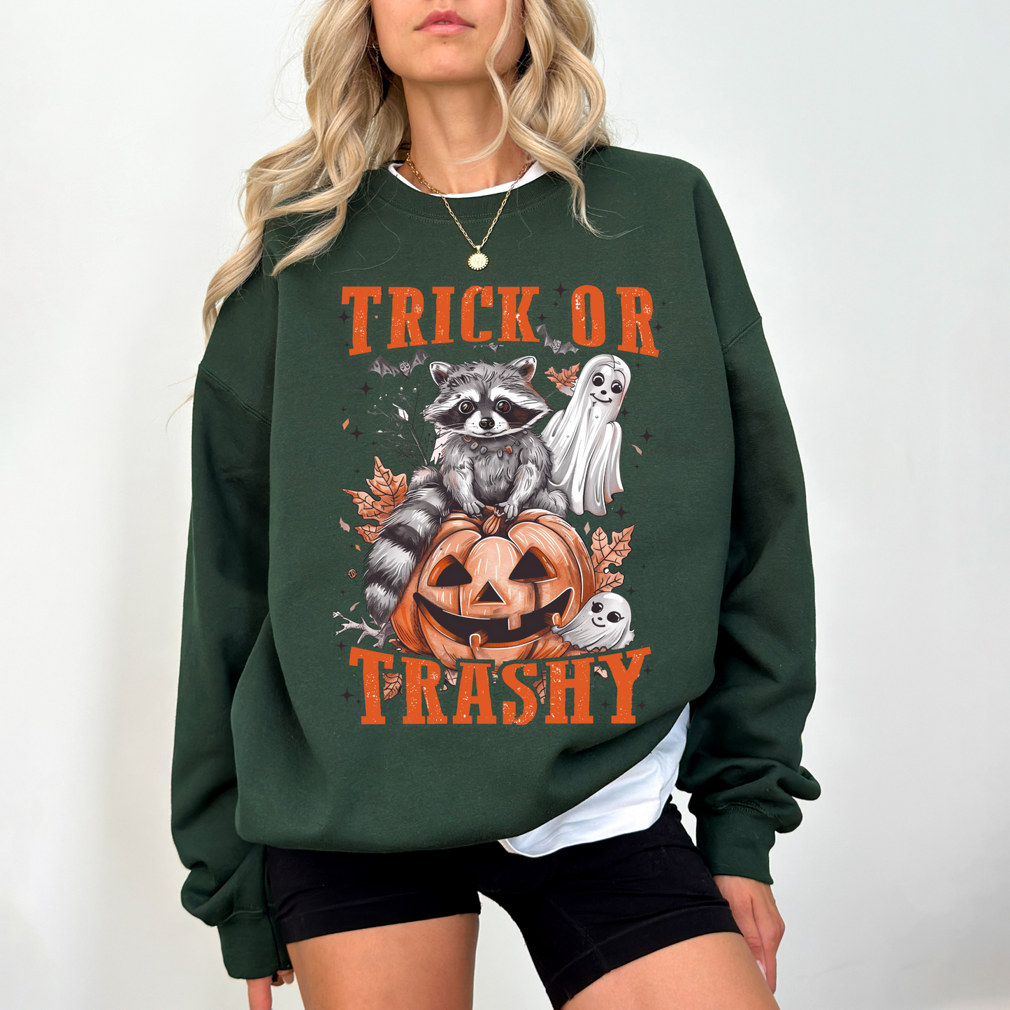Trick or Trashy Sweatshirt, Halloween Crewneck.